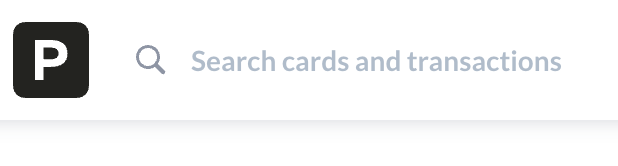Search cards and transactions